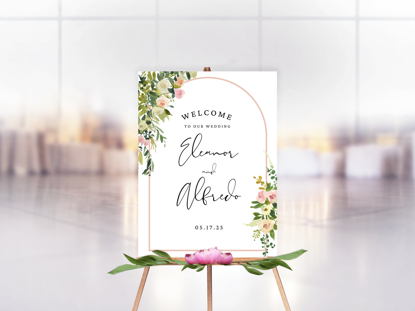 Wedding Welcome Sign - Floral